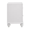 Nightstand with 2 Drawers and Glittery Acrylic Front White BM246083