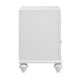 Nightstand with 2 Drawers and Glittery Acrylic Front White BM246083