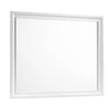 Mira Wall Mirror | Rectangular Molded Frame | White