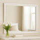 Mira Wall Mirror | Rectangular Molded Frame | White