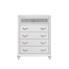 Chest with 5 Drawers and Glitter Acrylic Front White BM246086