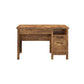 Wooden Lift Top Office Desk with File Cabinet Rustic Brown By Casagear Home BM246097