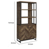 Wooden Bookcase with 3 Tier Shelves and 2 Doors Brown By Casagear Home BM246099