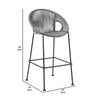 Rina Barstool | 30’’ | Rope Woven Seat | Gray BM246128