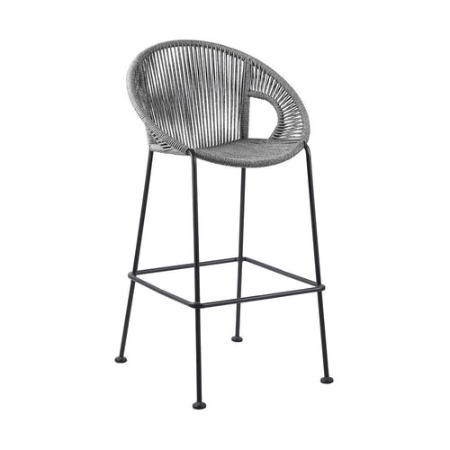 Rina Barstool | 30" | Rope Woven Seat | Gray