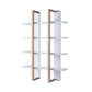 71 Inches Rectangular 4 Tier Wooden Bookcase White & Brown By Casagear Home BM246864