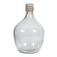 Vase with Bottleneck and Rope Accent, Set of 2, Clear By Casagear Home