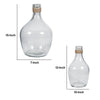 Vase with Bottleneck and Rope Accent, Set of 2, Clear By Casagear Home