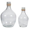 Liora 2 Piece Vase Set | Bottleneck | Rope Accent | Clear