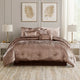 Veria 7 Piece King Comforter Set | Shimmering Appeal | Pink