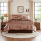 Veria 7 Piece King Comforter Set | Shimmering Appeal | Pink