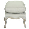 Ottoman with Pillow Top Cushion Seat and Cabriole Legs Antique White BM248016