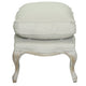 Ottoman with Pillow Top Cushion Seat and Cabriole Legs Antique White BM248016
