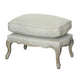 Ottoman with Pillow Top Cushion Seat and Cabriole Legs, Antique White