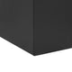 Side Table with Metal Block Cube Shaped Small Black