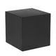 Side Table with Metal Block Cube Shaped, Small, Black
