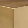 Side Table with Metal Block Cube Shaped Small Brass