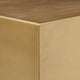 Side Table with Metal Block Cube Shaped Small Brass