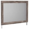 Mira Bedroom Mirror | Replicated Grain | Rustic Gray