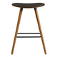 26 Inch Faux Leather Counter Height Backless Bar Stool Brown By Casagear Home BM248148