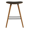 26 Inch Faux Leather Counter Height Backless Bar Stool Brown By Casagear Home BM248148