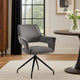 Reid Accent Chair | Velvet Upholstered | Black | Gray