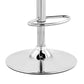 Faux Leather and Metal Adjustable Bar Stool Cream and Silver By Casagear Home BM248175