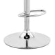 Faux Leather and Metal Adjustable Bar Stool Cream and Silver By Casagear Home BM248175