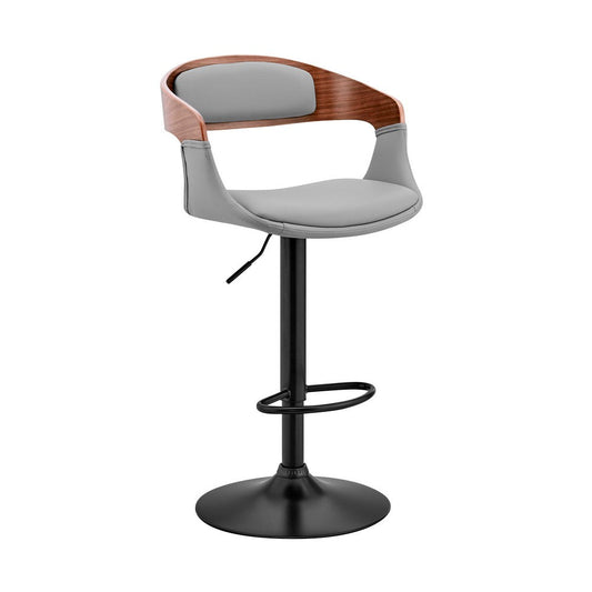 Reid Barstool | Open Back | Walnut | Gray