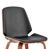 Leatherette Dining Chair with Slightly Curved Seat Black By Casagear Home BM248195