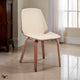 Reid Dining Chair | Faux Leather | Curved Seat | Cream