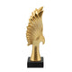 Resin Eagle Design Table Decor with Block Base Gold By Casagear Home BM249489