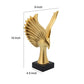 Resin Eagle Design Table Decor with Block Base Gold By Casagear Home BM249489