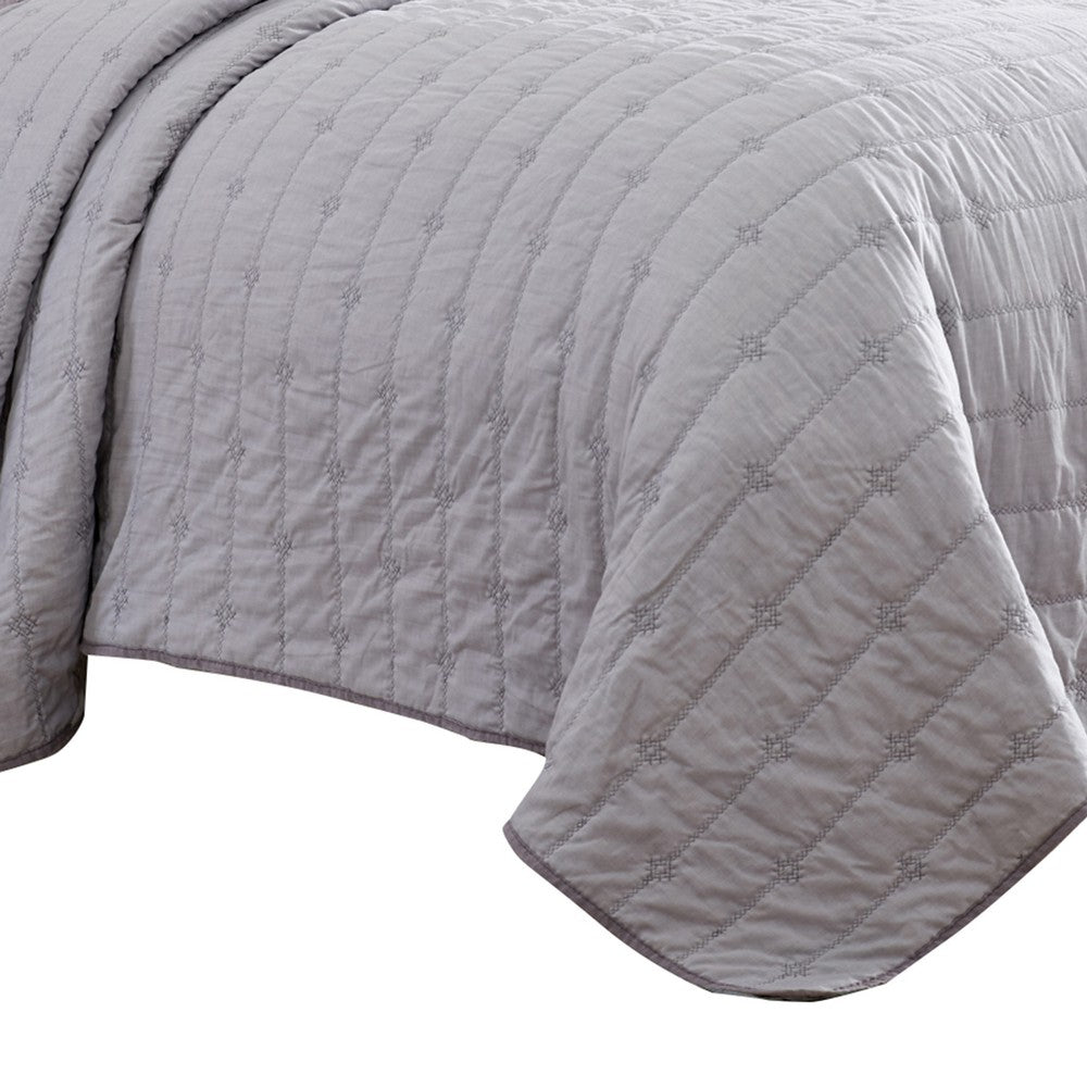 Veria 3 Piece King Quilt Set with Channel Stitching The Urban Port, Orchid By Casagear Home