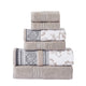 Veria 6 Piece Towel Set | Paisley | Floral Motif | Beige