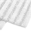 Veria 2 Piece Bath Mat with Textured Loops Details The Urban Port White By Casagear Home BM250068