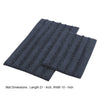 Veria 2 Piece Bath Mat with Textured Loops Details The Urban Port, Navy Blue By Casagear Home