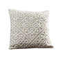 Veria Decorative Pillow Cover with Celtic Knot The Urban Port, White and Beige By Casagear Home