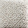 Veria Decorative Pillow Cover with Celtic Knot The Urban Port White and Beige By Casagear Home BM250078