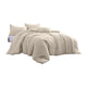Veria 4 Piece Comforter Set | Queen | Deep Stitching | Beige