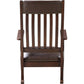 Rocking Chair with Leatherette Seat and Slatted Back, Brown By Casagear Home