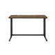 Writing Desk with Wooden Top and Built in USB Port Brown and Black
