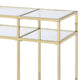 3 Tier Sofa Table with Glass Shelves and Metal Frame Gold BM250196