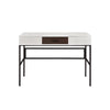 Writing Desk with 2 Hinged Top Storage Compartments White and Black BM250200