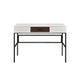 Writing Desk with 2 Hinged Top Storage Compartments White and Black BM250200
