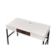 Writing Desk with 2 Hinged Top Storage Compartments White and Black BM250200