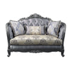 Loveseat with Scrolled Molded Frame and Queen Anne Legs Gray BM250201
