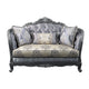 Loveseat with Scrolled Molded Frame and Queen Anne Legs Gray BM250201