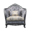 Chair with Scrolled Molded Frame and Queen Anne Legs Gray BM250202