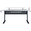 Gaming Table with USB Plugin and Headset Rack White BM250223